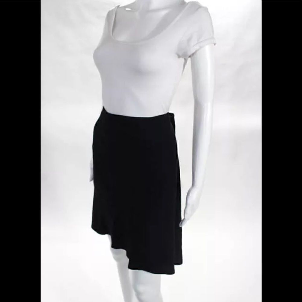 EUC Milly Black Wool High Low Trumpet Skirt 10